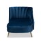 Baxton Studio Kailyn Glam and Luxe Navy Blue Velvet Fabric and Gold Finished Chaise 174-11025-Zoro - alternate 2